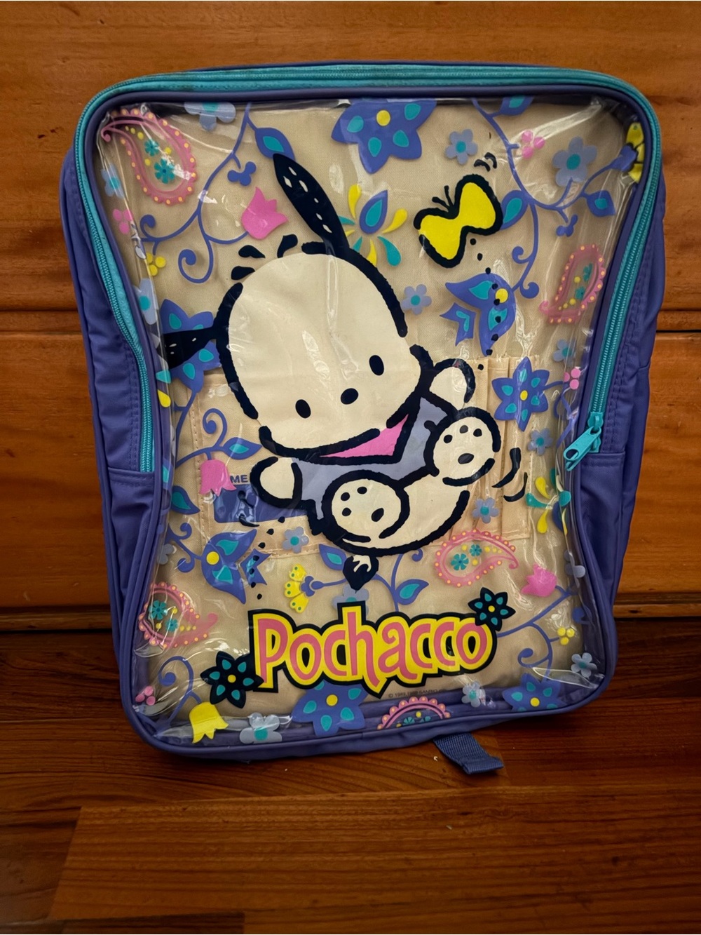 90s original Sanrio Pochacco Clear Front Backpack